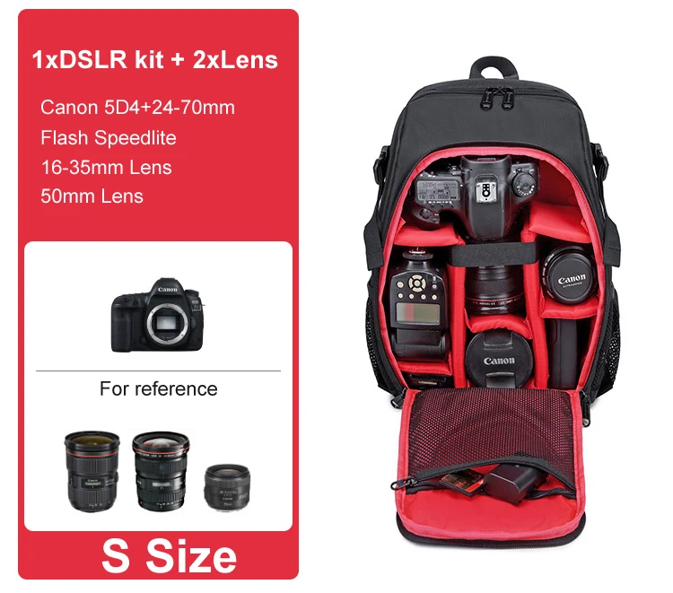 Großer Wasserdichter Fotografie-Kamerarucksack mit Regenschutz für Canon, Nikon, Sony, Pentax - Geeignet für Video-Stativ und DSLR – Detail 10