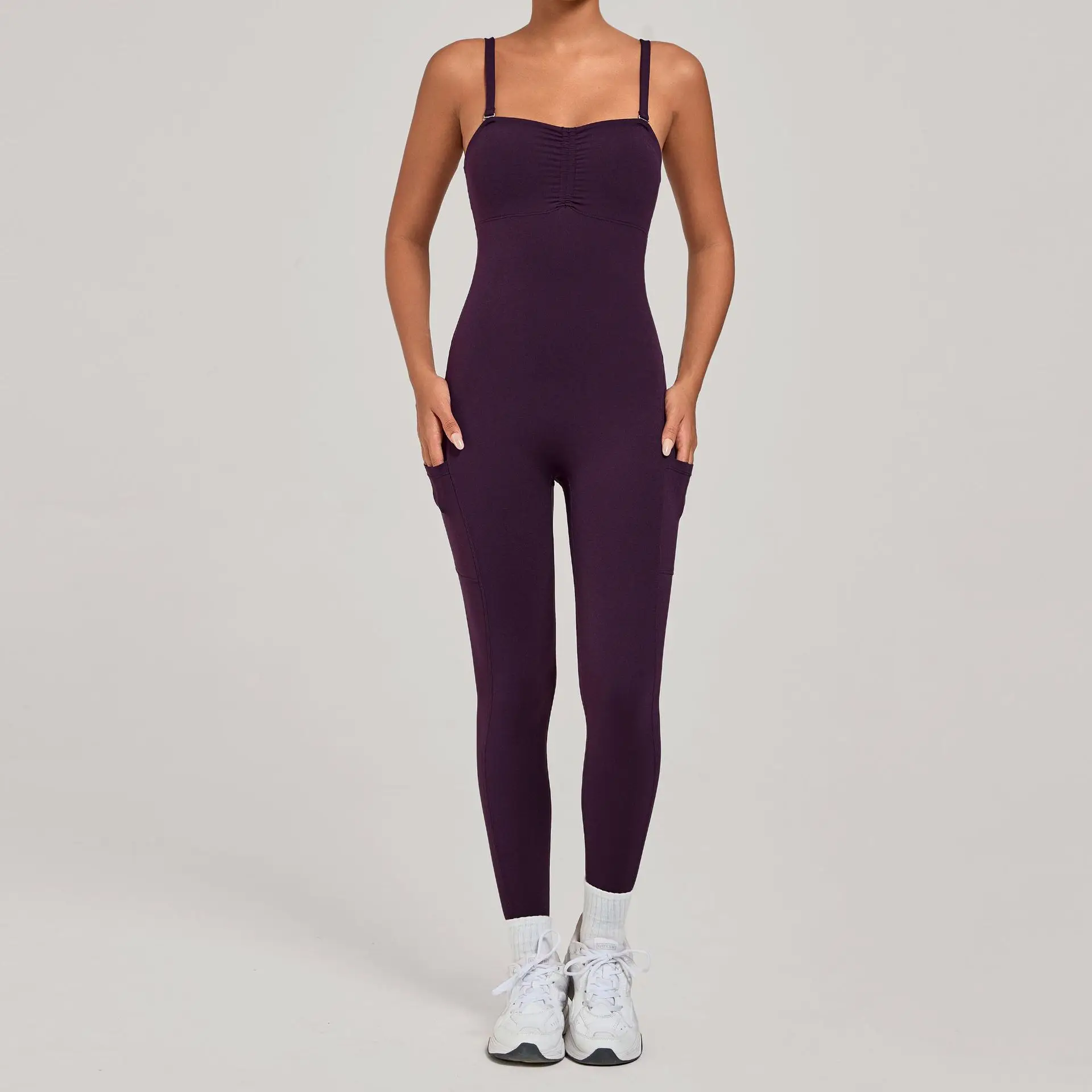 Summer Sexy Back One-piece Suit Women Sports Jumpsuit Yoga Rompers Backless Sportswear Butt-Lifting Sleeveles Workout Bodysuits