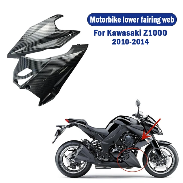 Suitable for Kawasaki Z1000 2010 2011 2012 2013 ABS Carbon Fiber Paint  Lower Air Deflector Bottom Fairing Belly Pan - AliExpress