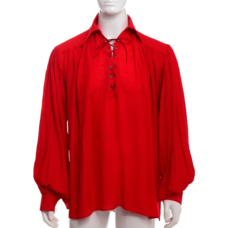 قميص القراصنة خمر للرجال والنساء ، مصاص دماء تأثيري ، بلوزة الشاعر ، المسرح ، حزب الكرنفال ، قمم زي