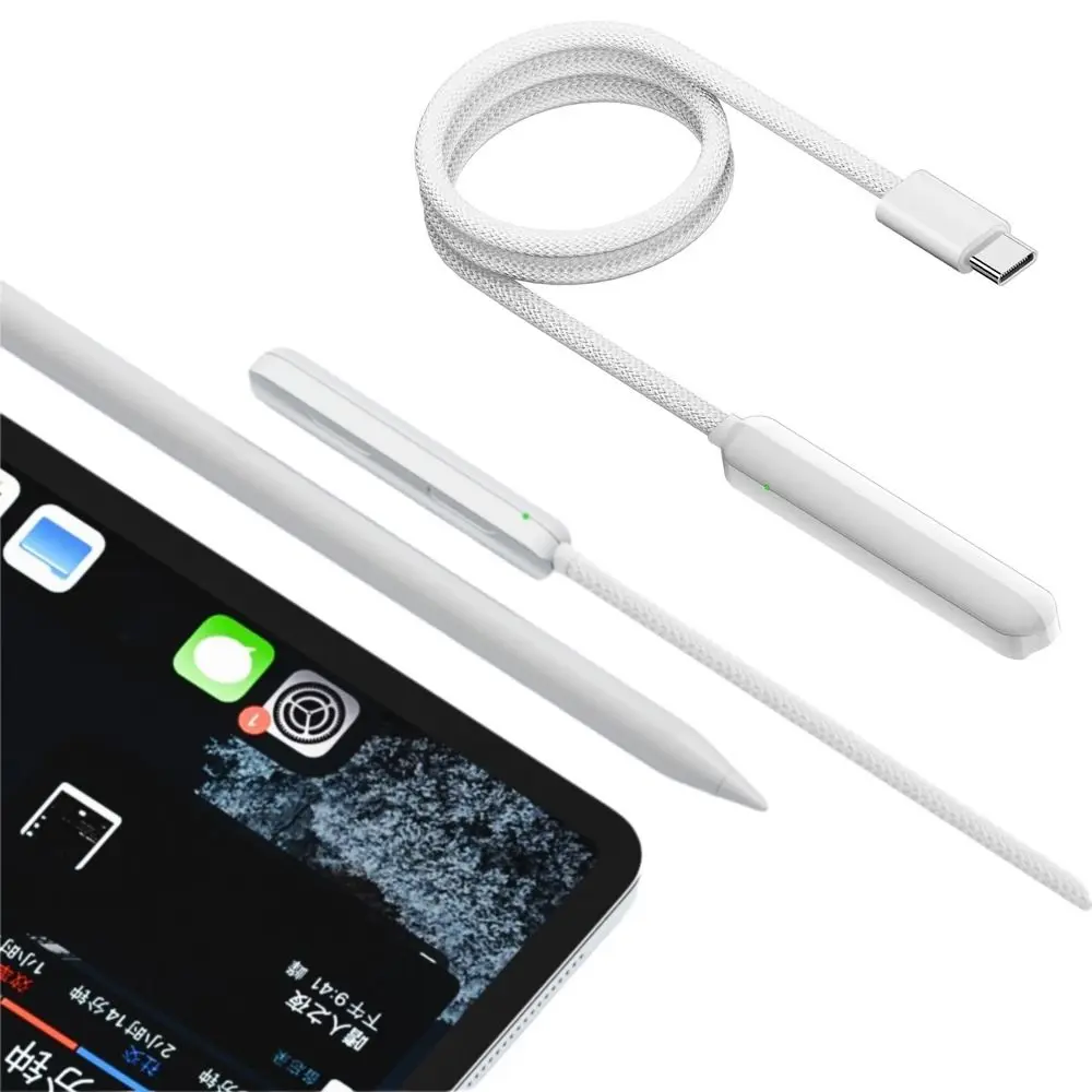 

Direct Tablet Charging Magnetic Charging Adapter Indicator Light Type-C Converter for Apple Pencil 2nd Generation