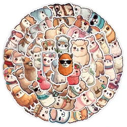 10/30/50PCS Cute Cartoon Alpaca Sheep Animal Sticker Llama Camel Kawaii Laptop Scrapbook Skateboard Car Toy Decals Stickers F5