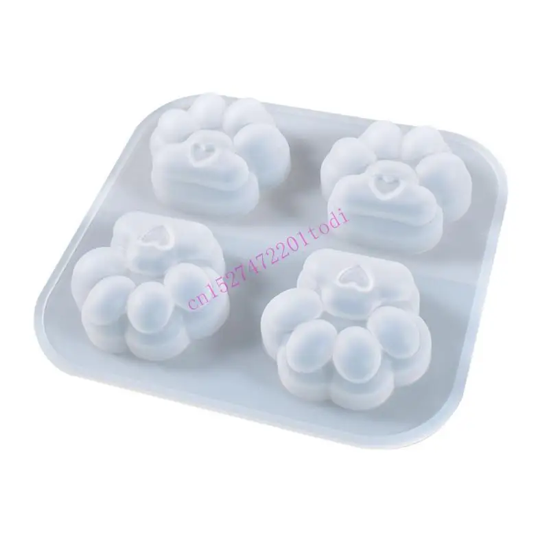 Shiny Glossy Silicone Resin Molds Cats Paw Silicone Mold DIY Keychain Pendant Jewelry Epoxy Resin Crafting Molds M76B