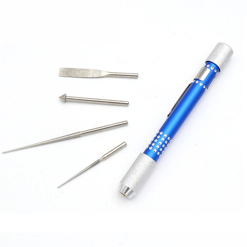 

4 in 1 Diamond File Set Sharping Tips files Jewellery Hobby Carving Kit Compact Size Used for Jewellery Creamic Jade