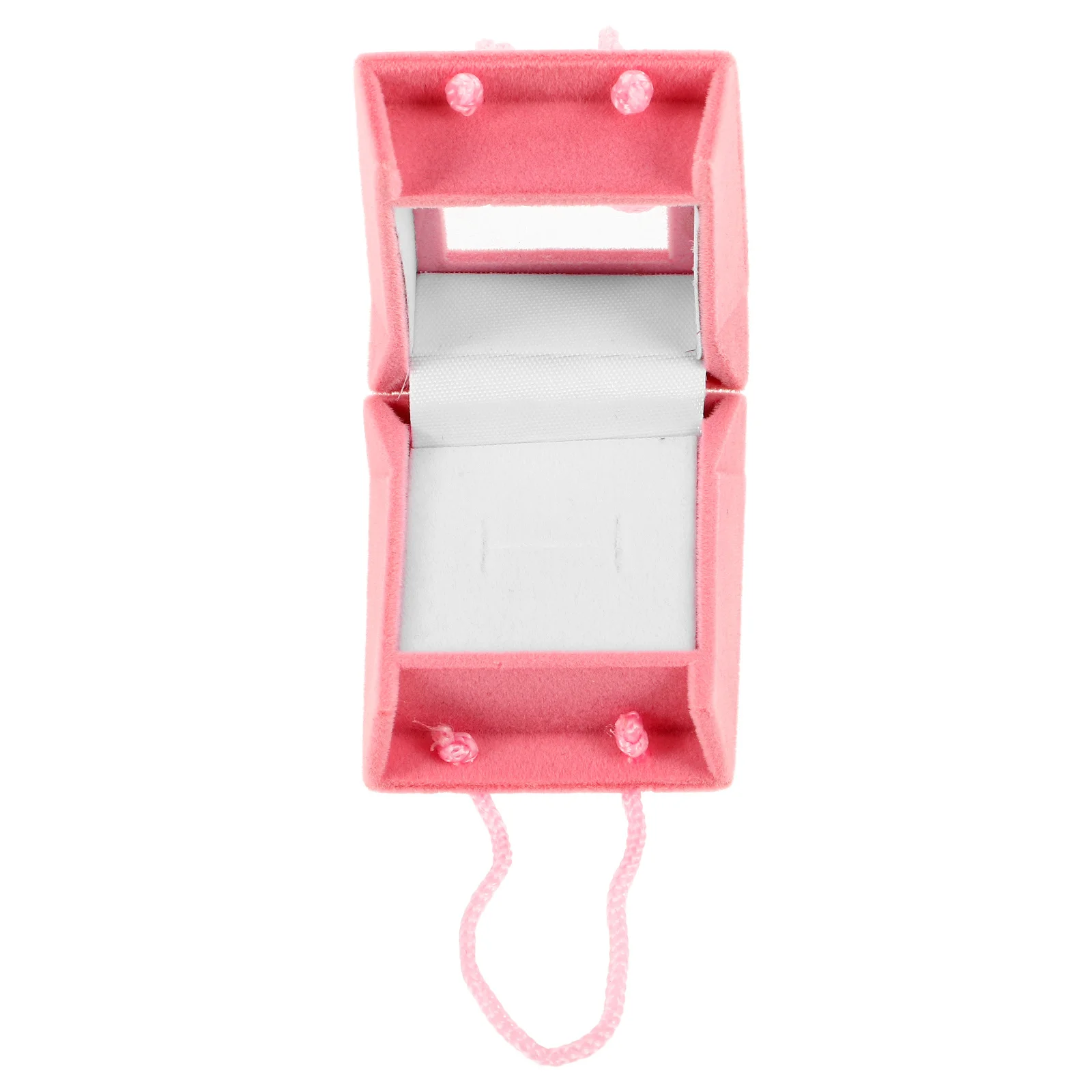 

Elegant Design Ring Box Flocking Jewelry Case Organizer for Weddings Valentine's Day Anniversaries Gift Storage