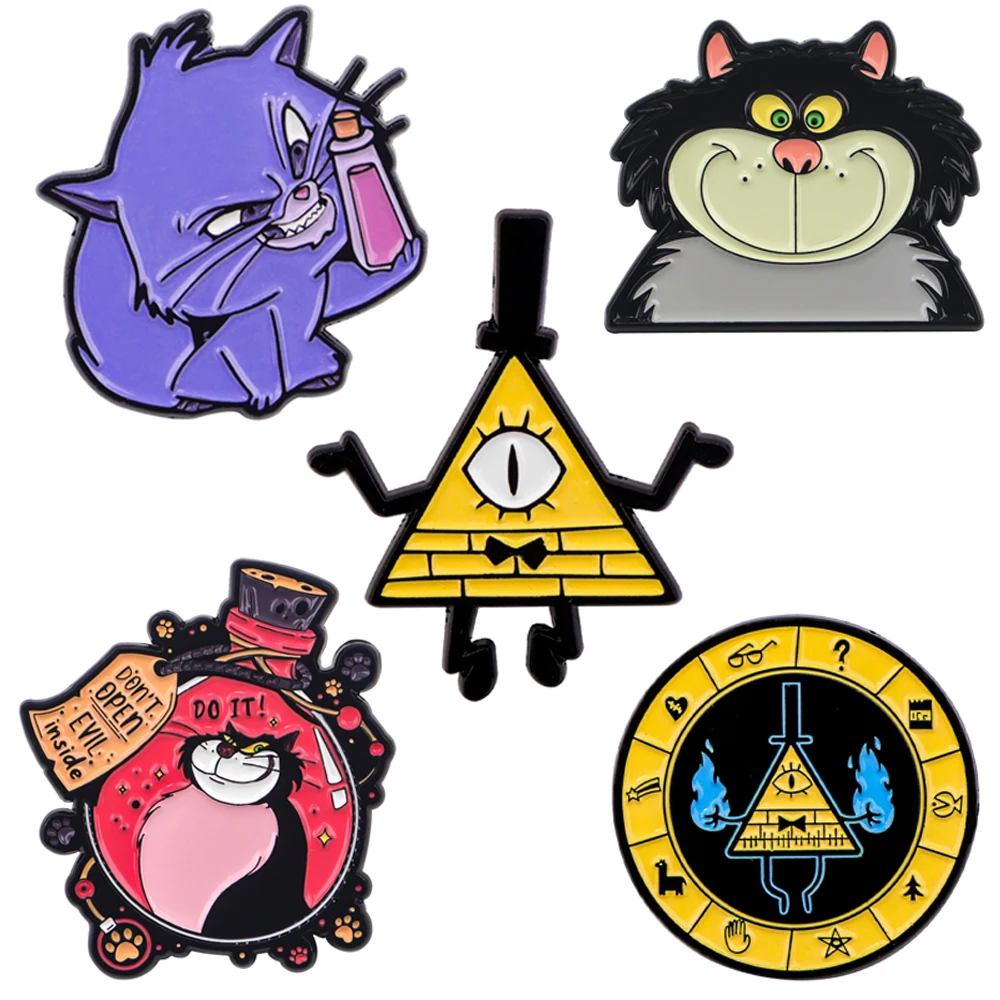 

Cartoon Cat Accessories Lapel Pins for Backpacks Briefcase Badges Badges on Backpack New Year Gift Brooch for Clothes