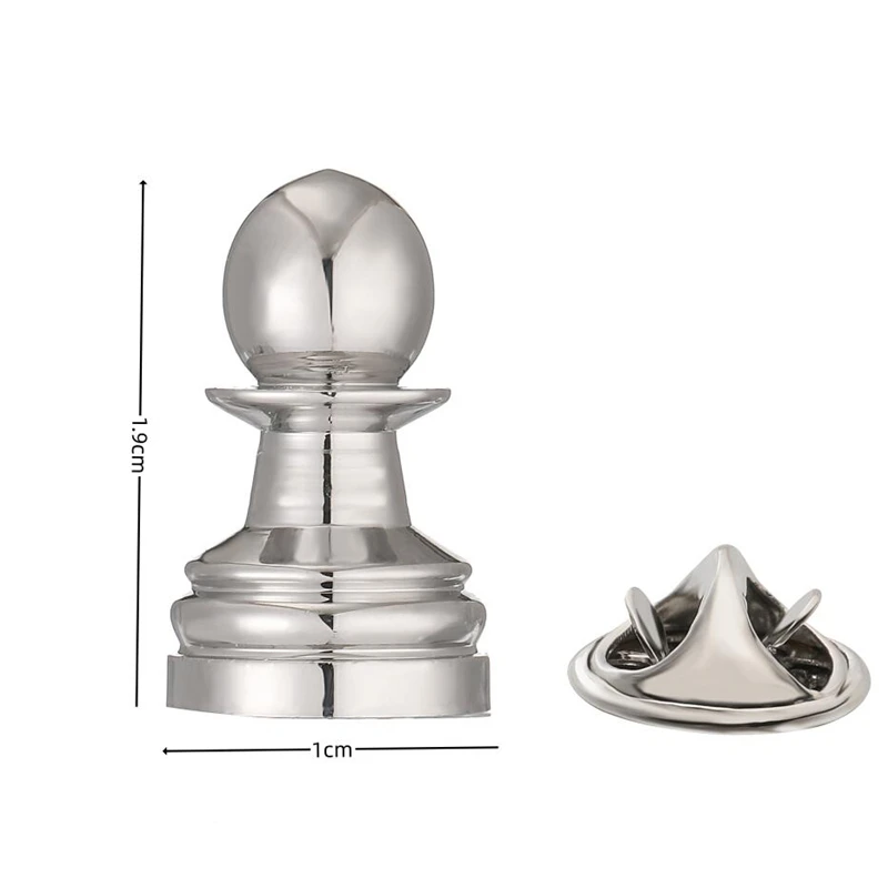 Copper material chess brooch fashionable men\'s suit coat lapel pin women\'s backpack hat badge jewelry wholesale