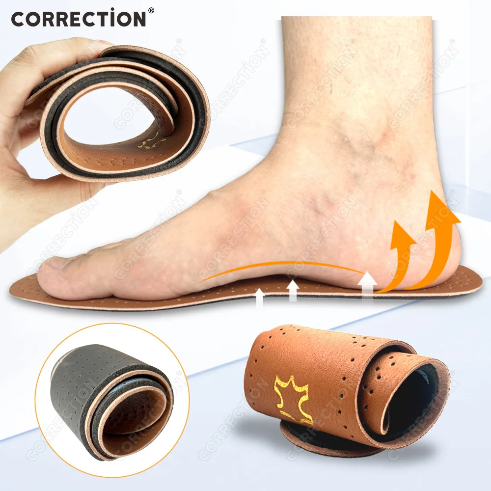 Cowhide Leather Insoles Massage Shock Absorption Deodorant Breathable Latex High Elastic Sports Cushion Sneakers Men Women