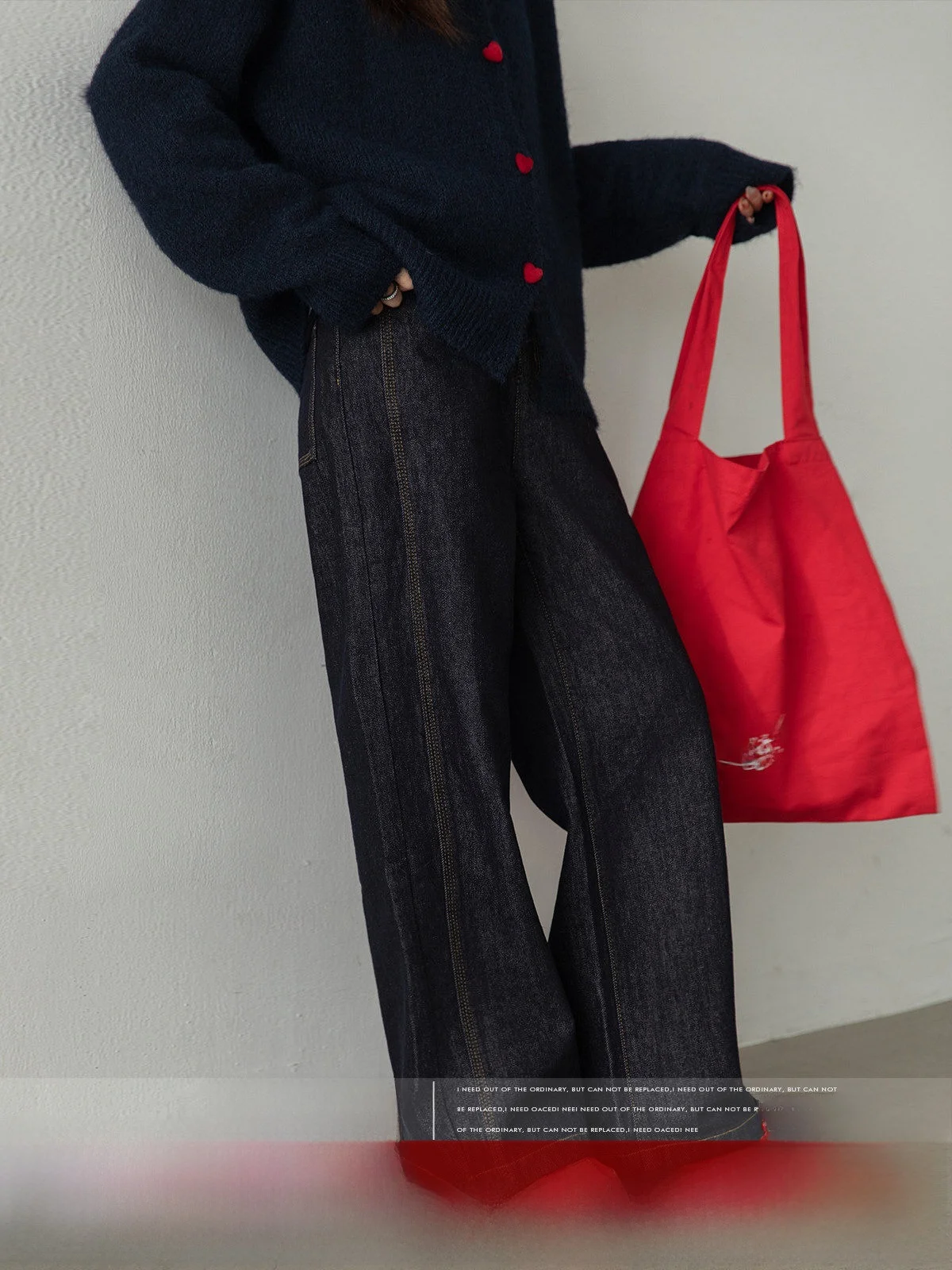 

MoZa винтажные широкие синие джинсы женские свободные прямые повседневные брюки с высокой талией на пуговицах зимний сезон женская мода