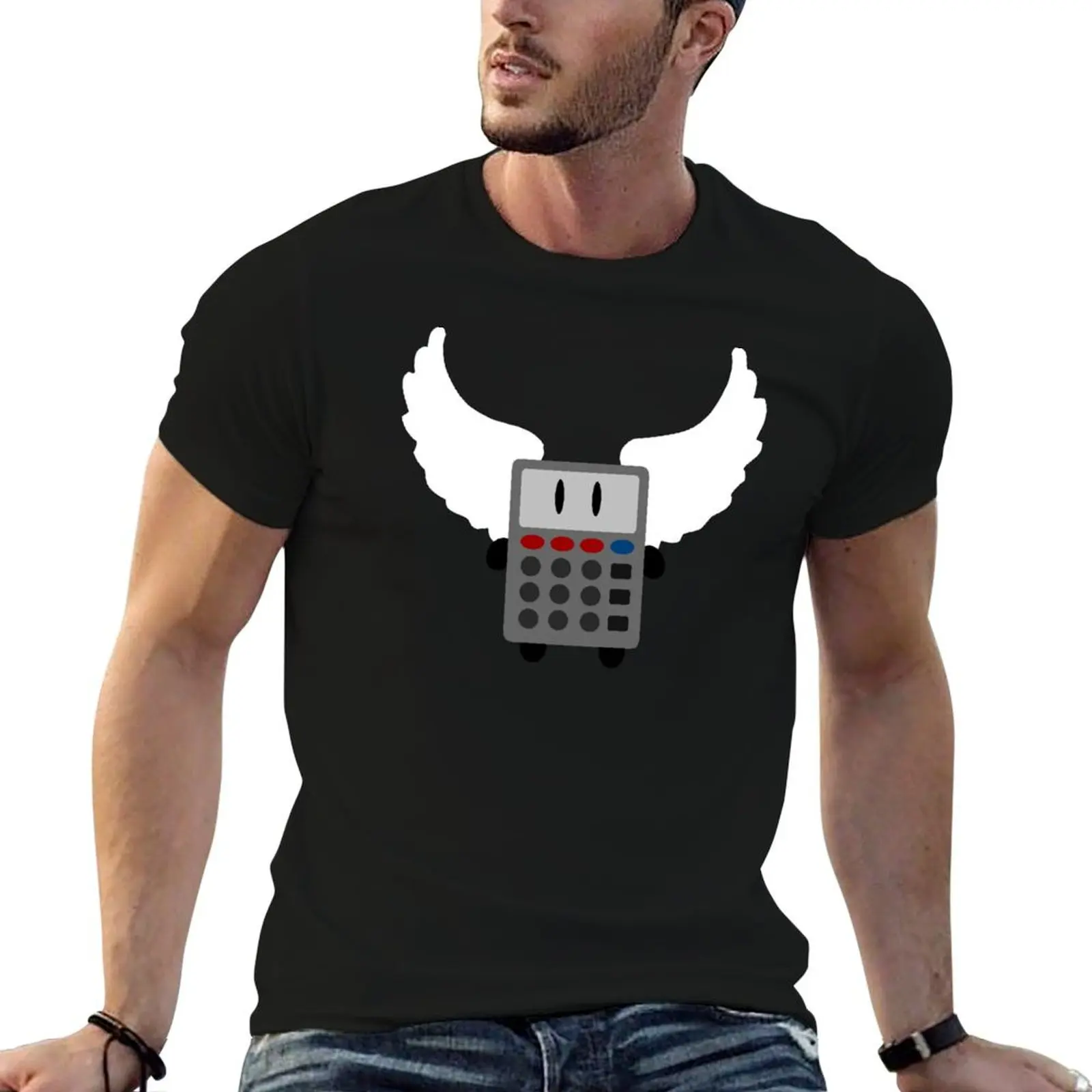 تي شيرت Angel Calculator تي شيرت رجالي صيفي تي شيرت للرجال حزمة قطن رجل تي شيرت فاخر