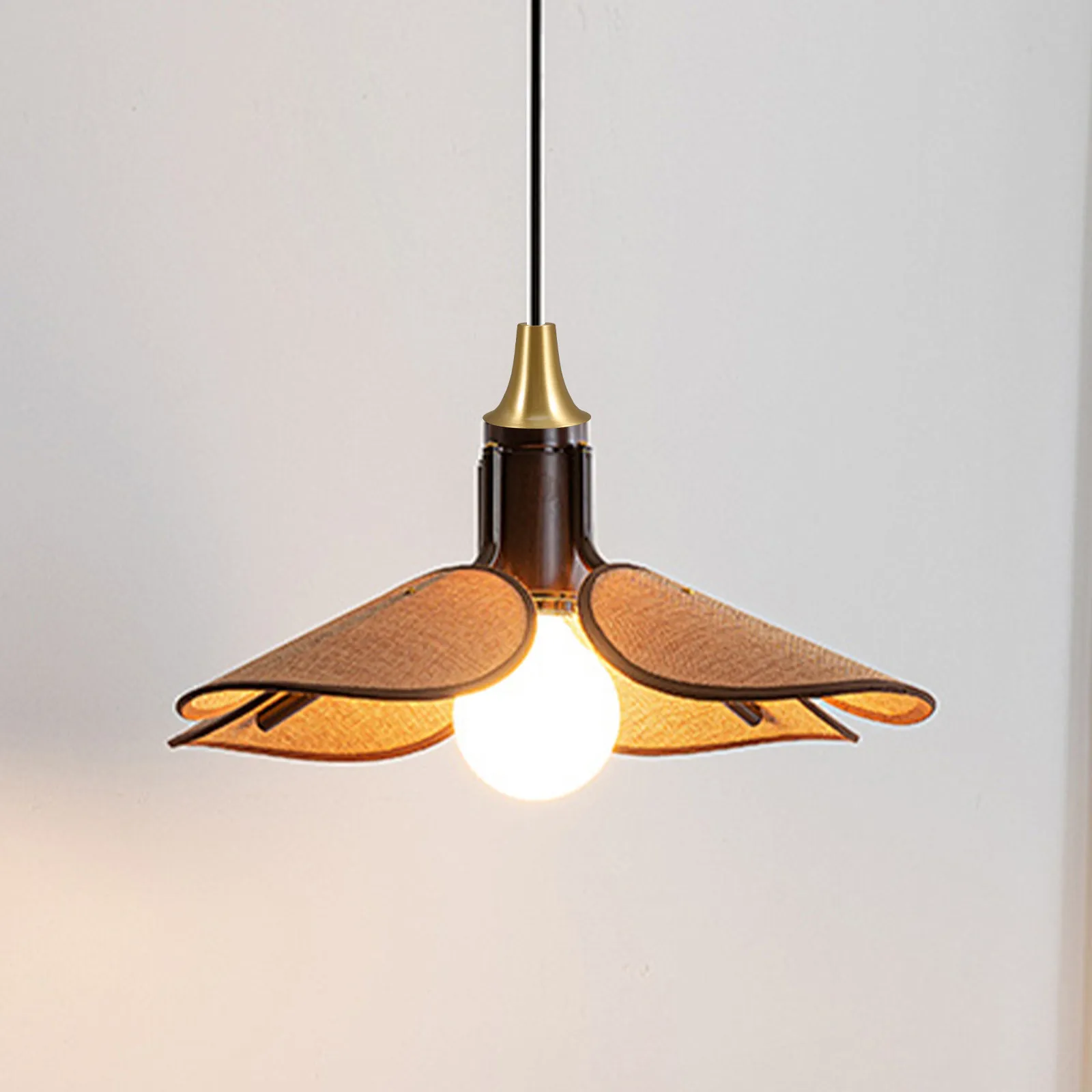 Brass Trumpet Base Wall Lamp Holder E27 Lamp Socket Cup Pendant Lights Hanging Lights Decorative Holder Brass Ceiling Canopy