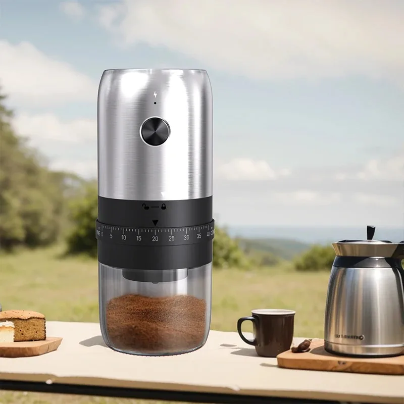 

Portable Electric Coffee Bean Grinder, USB Type-C Charging, Professional Adjustable Grinder, Grinding for Kitchen and Office