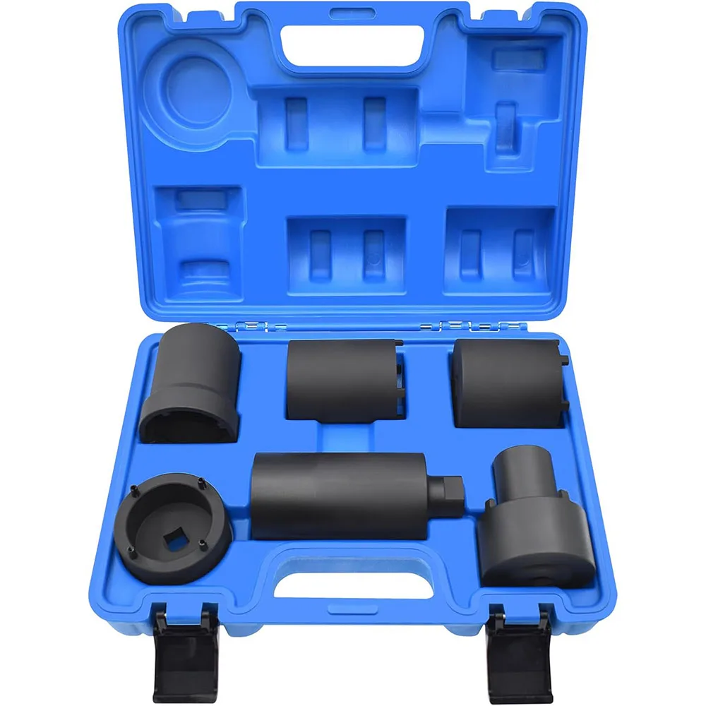 

6 Pcs Axle Hug Lock Nut Socket Remover Installer Spindle Nut Socket Tool Kit 1/2" Drive for Ford Dana 44/80 Toyota Dodge GMC