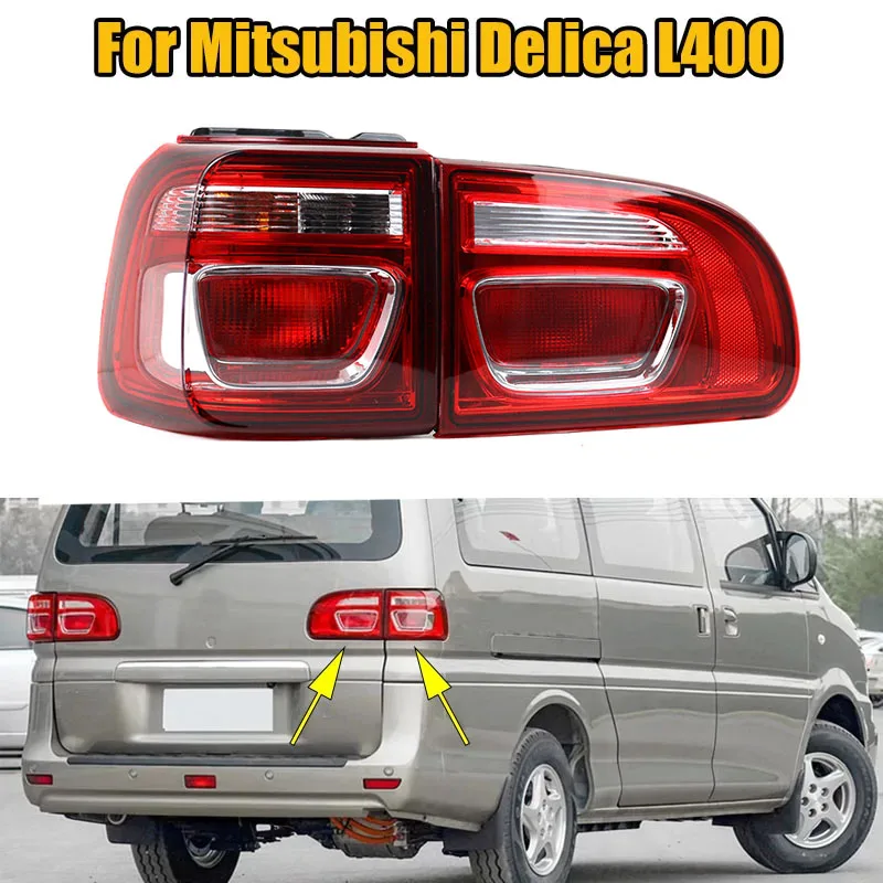 

Outer Inner RearTail Light Warning Lamp Tail Lamp With Bulbs Rear Warning Lights For Mitsubishi Delica L400 Auto Parts