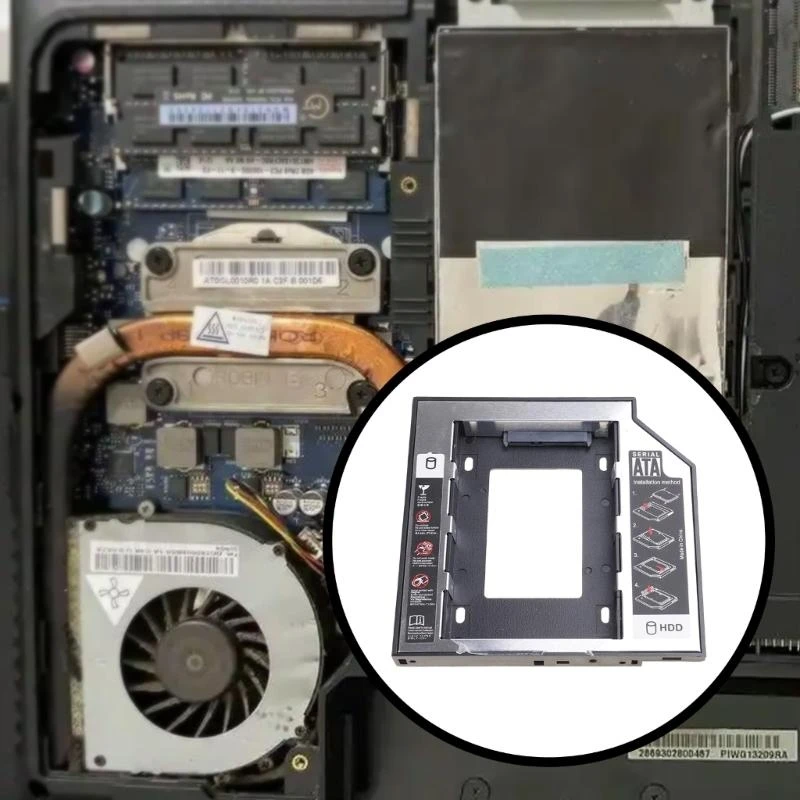 

D0UA Aluminum Hard Disk Drive Caddys Case 9.5mm 12.7mm for Laptop CDDVD ROM Slot