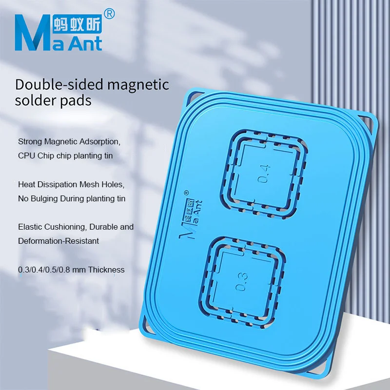 

MAANT двусторонние магнитные паяльные подушечки, сильное магнитное притяжение, высокая термостойкость для ремонта мобильных телефонов
