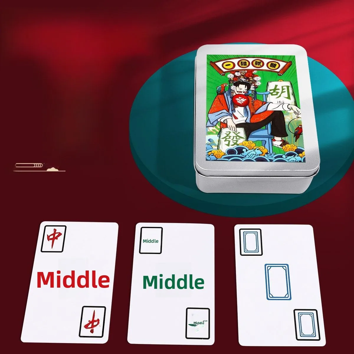 portable-thickened-paper-poker-144-pieces-specialty-mahjong-card-home-use-double-sided-design-for-easy-storage-and-carry