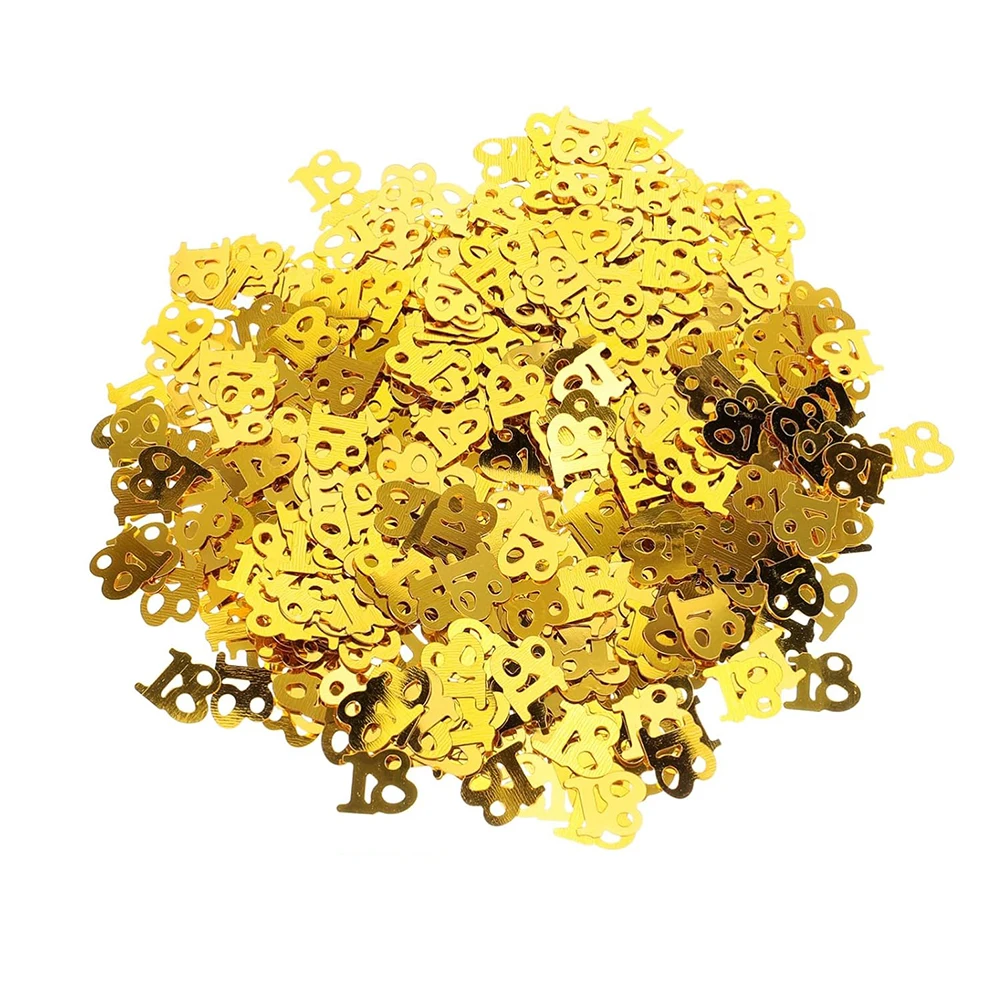15 g/zak Digitale Gouden Confetti Glitter Nummer 18/21/30/40/50/60/70 Papierresten Verjaardagsfeestje Verjaardag Bruiloft Decoratie