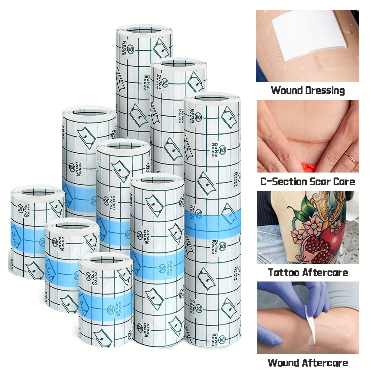 5m 10m Transparent Stretch Adhesive Bandages Waterproof Tape Clear Protective Bandage