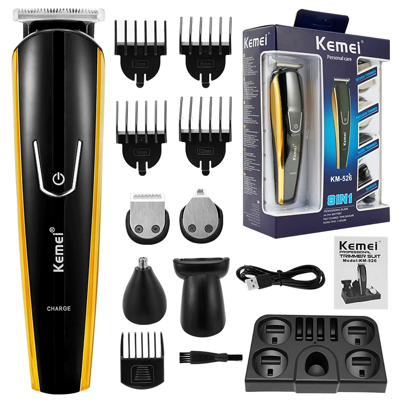 

8 In 1 Men's Precision Hair Trimmer Hair Clipper Shaver Body Groomer Beard Stubble Trimer Face Shaving Machine Head Trimming 40D