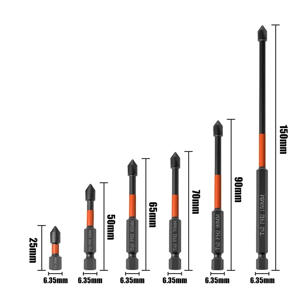 Zestaw bitów do wkrętarki o wysokiej twardości, wielofunkcyjny, mocny, magnetyczny, antypoślizgowy bit krzyżakowy, bit do wkrętarki elektrycznej.