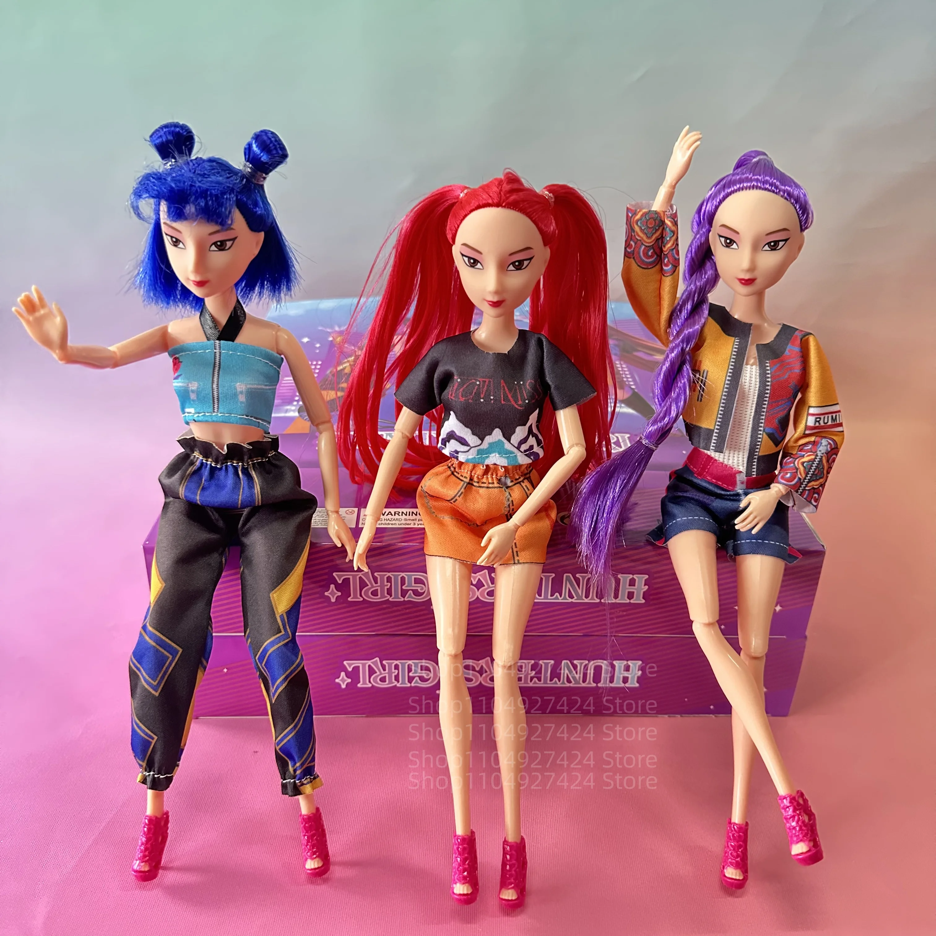 비닐 토이2025 신상 애니메이션 K팝 데몬 헌터즈 인형 루미 미라 조이 캐릭터 비닐 마스크 피규어 생일 선물 팬클럽 선물