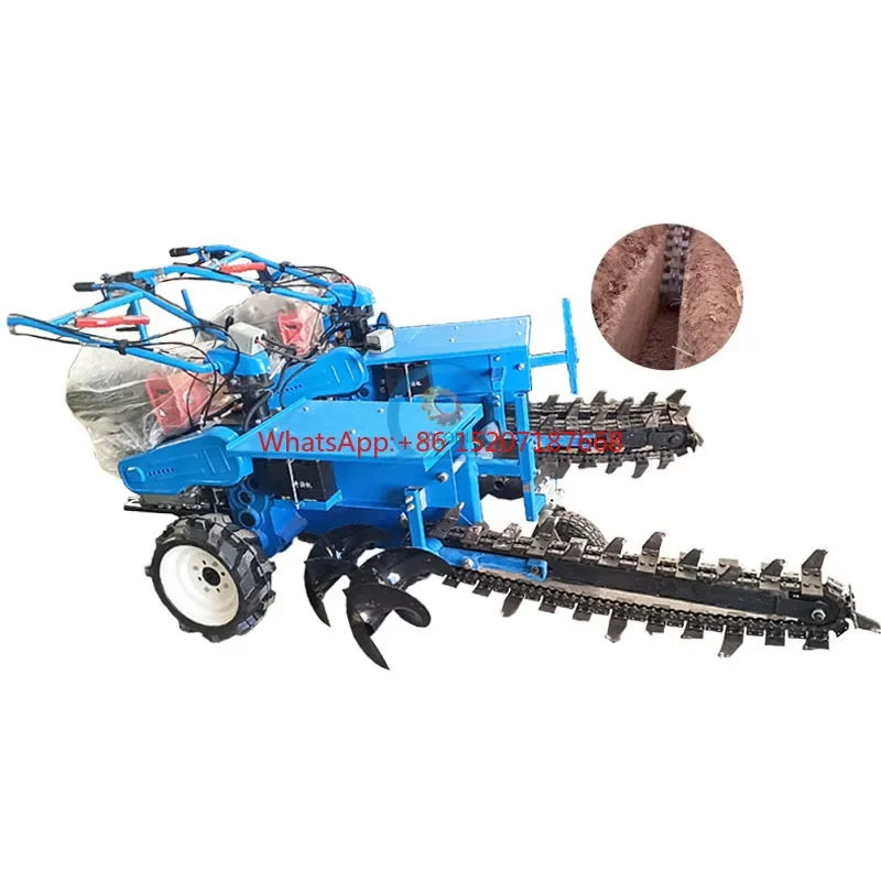 self-propelled orchard chain trenching machine/cable water pipe chain trenching machine/fiber optic pipeline trenching machine