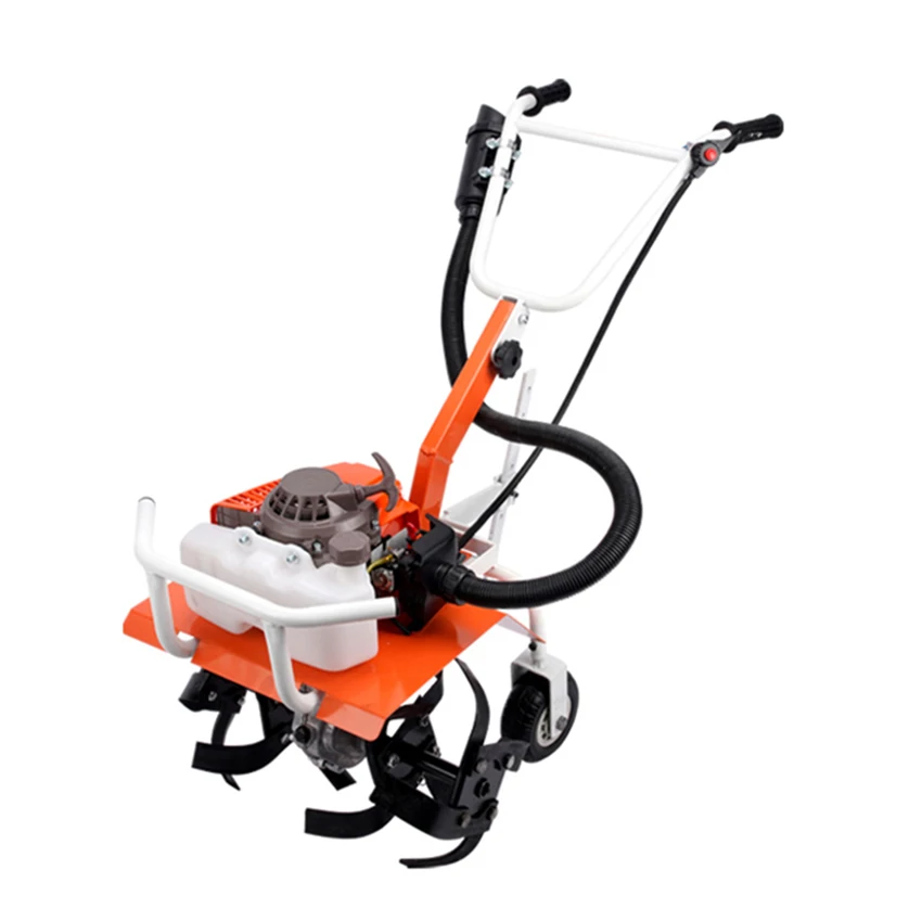 Two-stroke Micro Tiller Agricultural Gasoline Rotary Tiller Agricultural Micro Tillage Machine Loosen Soil, Open Ditch, Plow