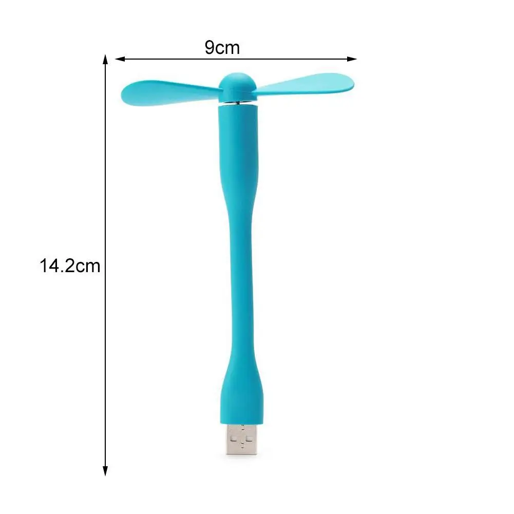 1PC Mini Flexible Bendable USB Fan for Power Bank Laptop PC AC Charger Portable Hand Fan Computer Summer Travel Cooler Gadget