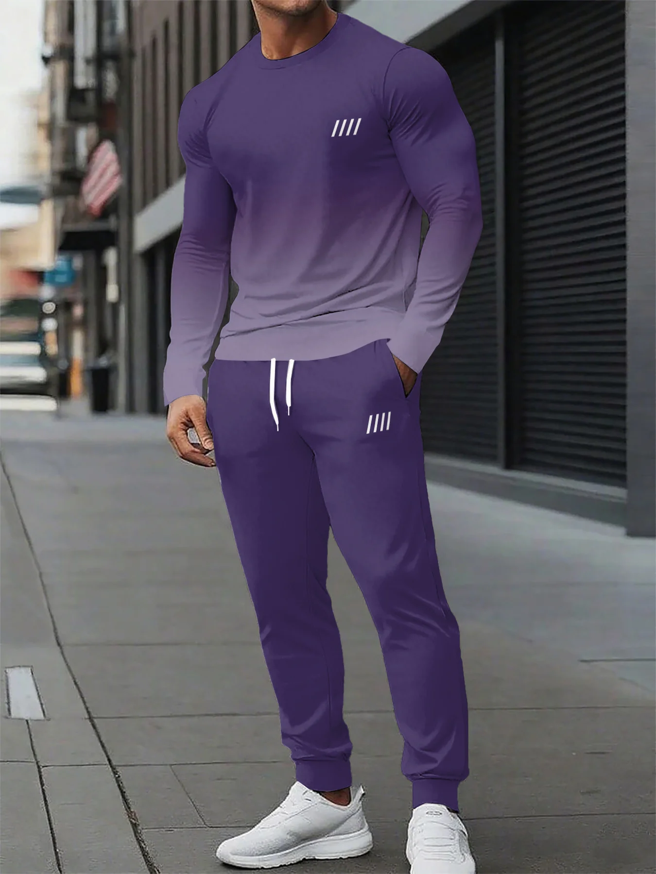 

Autumn and Winter Men Long Sleeved Set 3D Printed Casual Streetwear Comfortable and Breathable Male Clothes Suit Simple Set