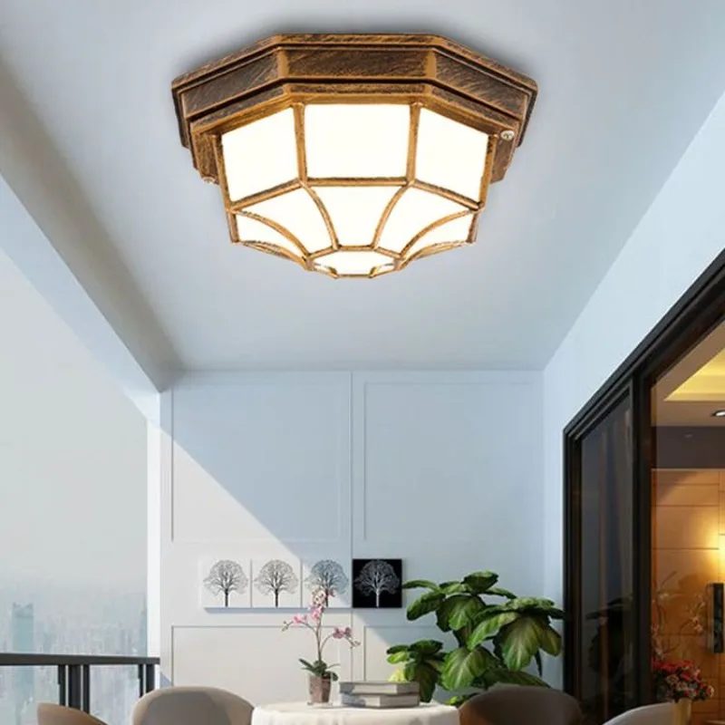European Aluminum Waterproof LED Motion Sensor Ceiling Light Outdoor Balcony Entryway Hallway Decor Novelty New Energy Saving