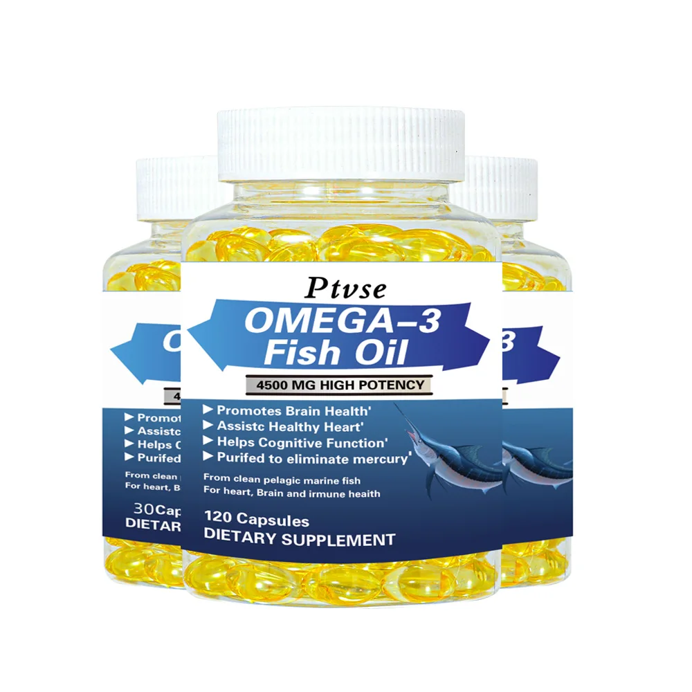 Fish Oil Omega 3 - Holistic Health Supplement - Immune System Health Supplement 4500mg Easy to Swallow