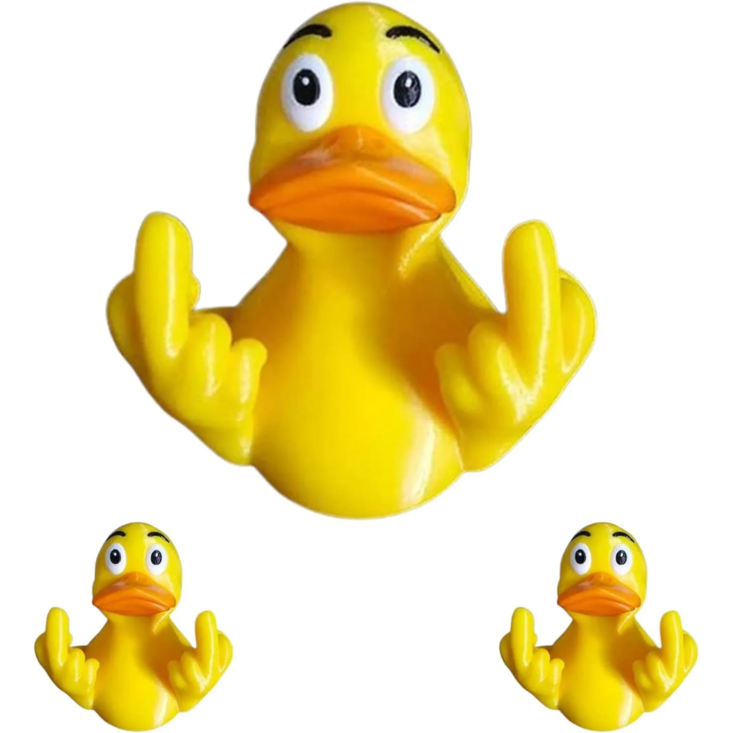 Middle Finger Duck Rubber Ducks Finger Trump Bidem With Us Flag Pattern Small Yellow Duck For Jeep Car Truck Dashboard Interior