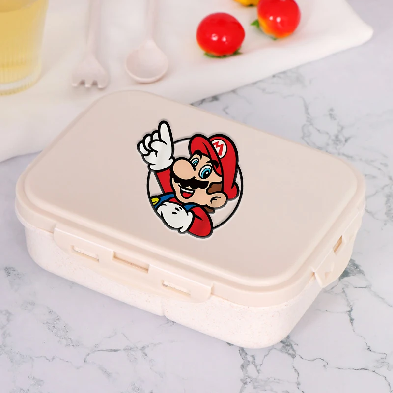 سوبر ماريوس صبي فتاة علب الاغذية Kawaii أنيمي المحمولة بينتو صناديق طالب المحكم الغذاء هش طبقة واحدة قدرة الاطفال هدية #2