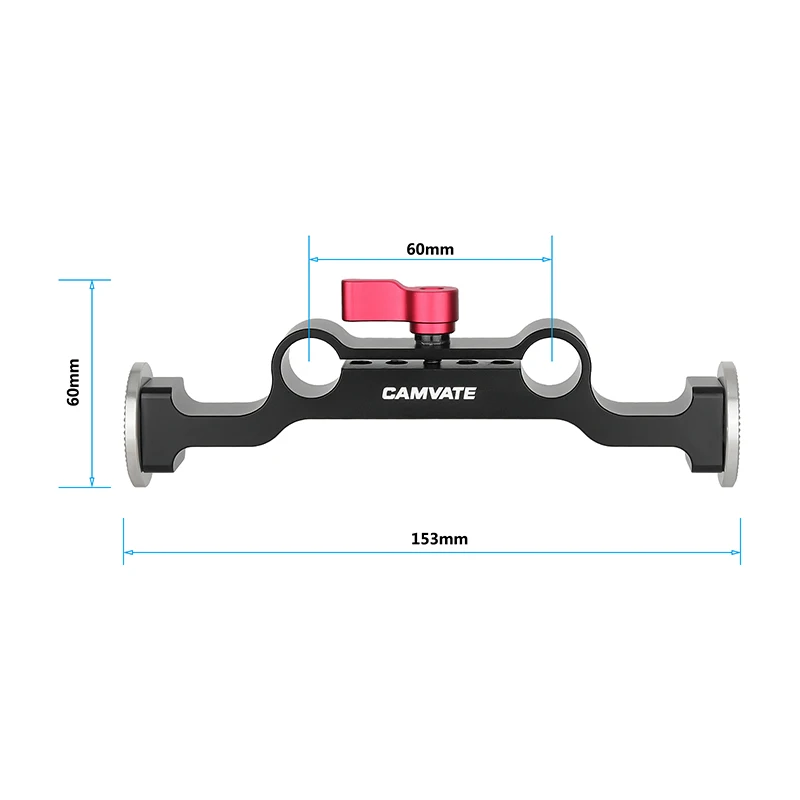 CAMVATE Standard 15mm Double Rod Clamp With ARRI Rosette Adapters For DSLR Camera Shoulder Mount Rig 15mm Rod Support System New