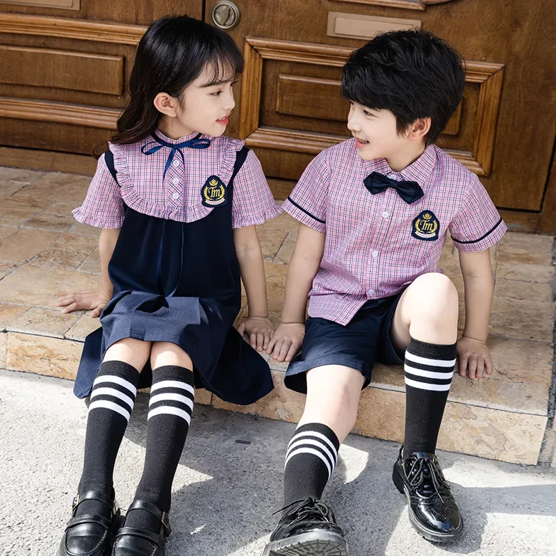 Kindergarten uniforms  set Primary school class uniforms Children's summer chorus performance uniforms