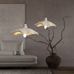 Japanese Silent Wind Chandelier Bedroom Bedside Pendant Lamp Micro Cement Homestay Restaurant Led Lights Art Bar Light Fixture