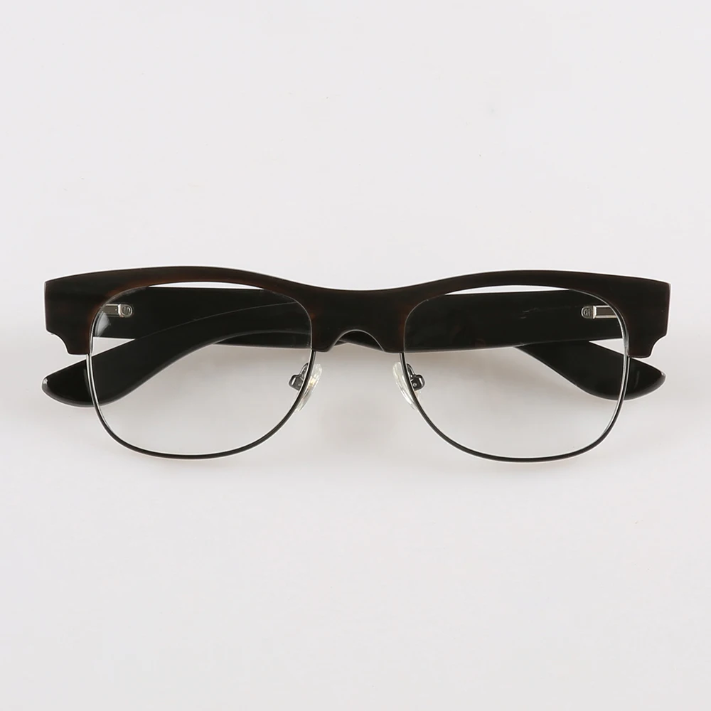 Eyeglass Frames Unique Vintage Optical Lenses Eyeglasses Half Rim Reading Handmade Buffalo Horn Prescription Man Glasses Frames