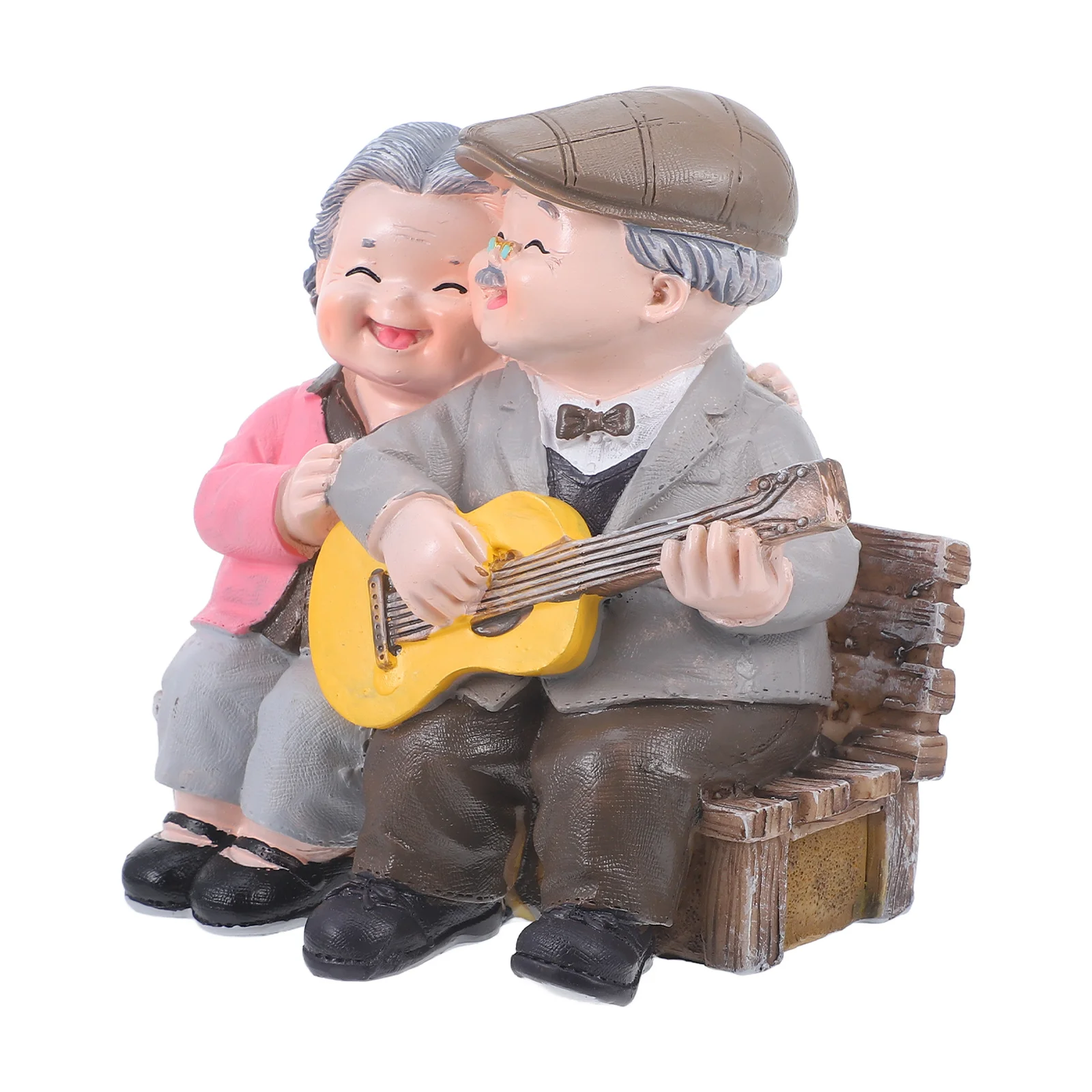 

Creative Grandparents Lover Resin Crafts Miniature Couple Ornaments Decorative Home Desktop Gift for Weddings Anniversaries