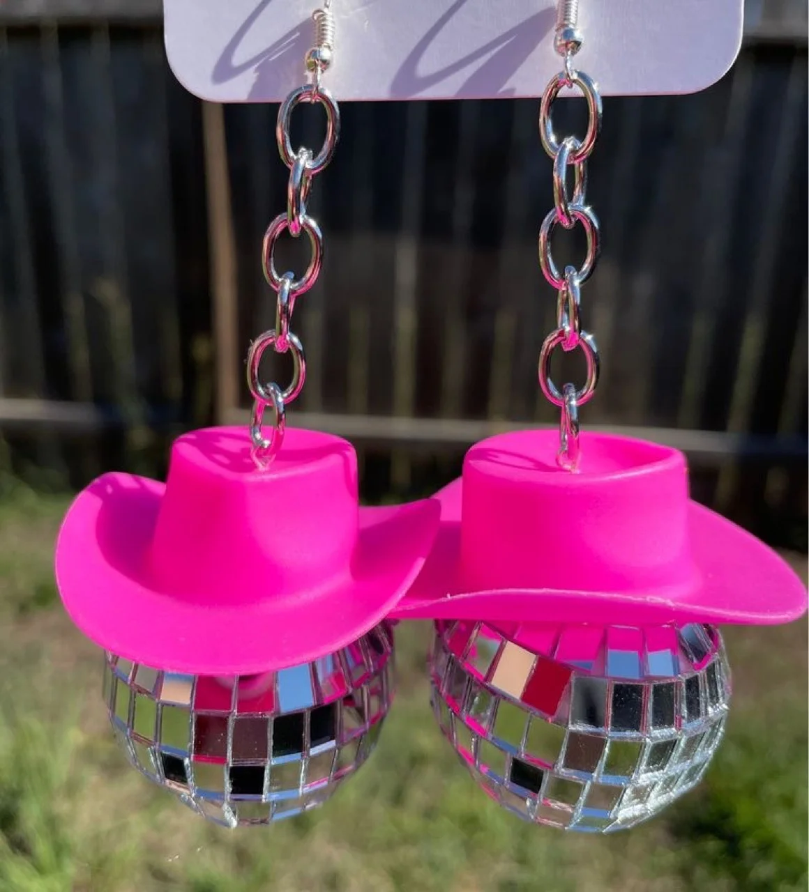 Creative DISCO Ball Straw Hat Earrings Carnival Party Accessories Hippie Clothing Accessories