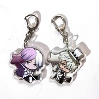 Anime Bungou Stray Dogs Arcylic Keychain Atsushi Nakajima Dazai Flower Key Chain Women Men Accessories Bag Pendant Chaveio Gifts