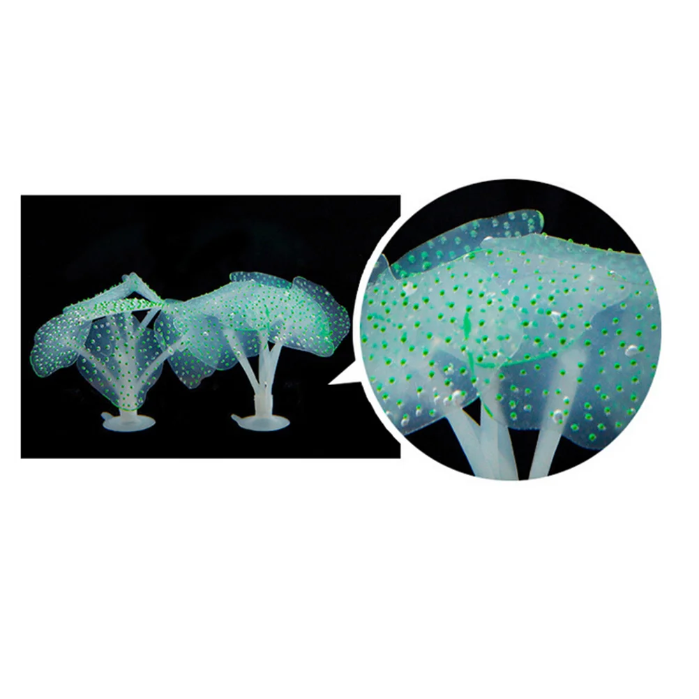 

Artificial Coral Green Aquarium Decor Glowing Aquarium Decorations For Fish Tank Fresh Water Pets Decoration