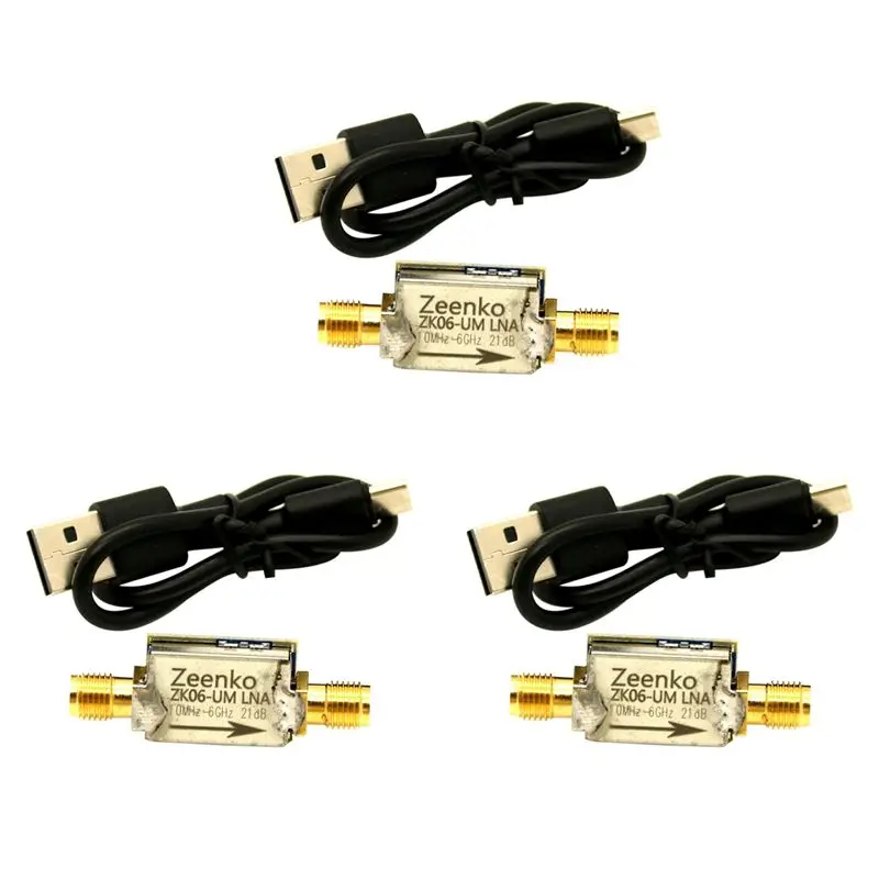 3X Zeenko UM Series Low Noise Amplifier USB Type-C Interface 20Db High Gain LNA RF Power Preamplifier Module ZK06-UM