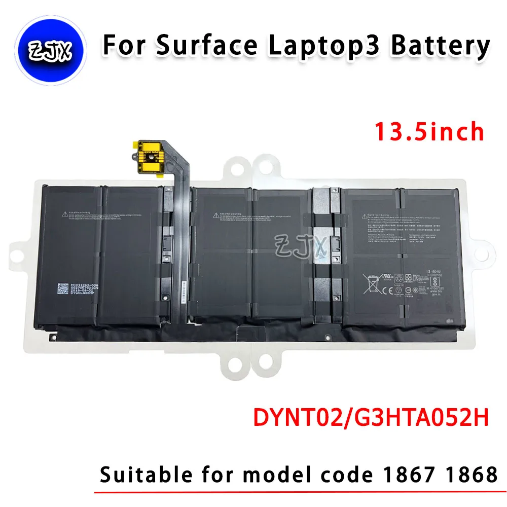 

Для Microsoft Surface Laptop3 13,5-дюймовый аккумулятор 1867 1868 DYNT02 G3HTA052H оригинал