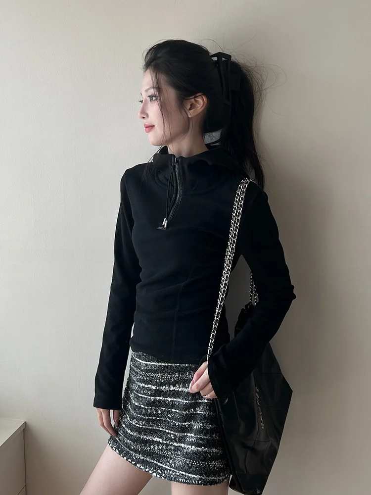 

BORN with Women's Faionable Slim Fit Hoodie Jaet f Zipper Autumn Winter Spor Top Velvet Outerwear Commute Sle