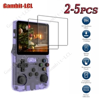2-5PCS 9H HD Original Tempered Glass For R36S 3.5Inch Player Games ON Data Frog R36S Screen Protector Cover Film