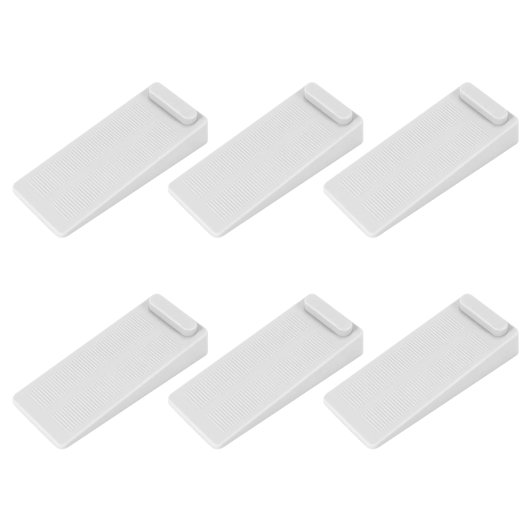 6 PCS Door Wedge Rubber, Door Stopper, Heavy Duty Slip-resistant and Stackable Door Holders, Adjustable Height and Strong Grip