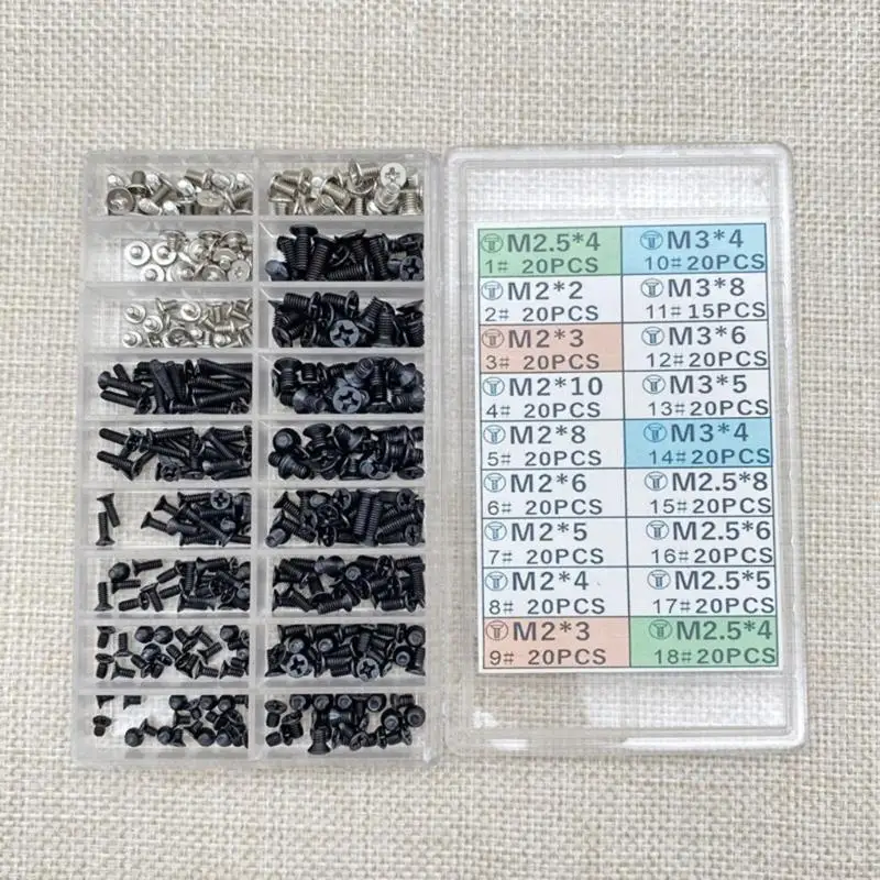 94PC Complete 335pcs Laptop Screw Assortment Universal Laptop Screw set SSD Mounting Screws set for Computer Maintenance