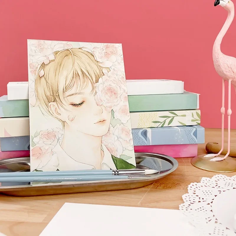 Cartoon Dream Girl Flowers libro da colorare personaggi Anime Sketchbook Comic Manga Copy Practice principiante Art Painting cartella di lavoro