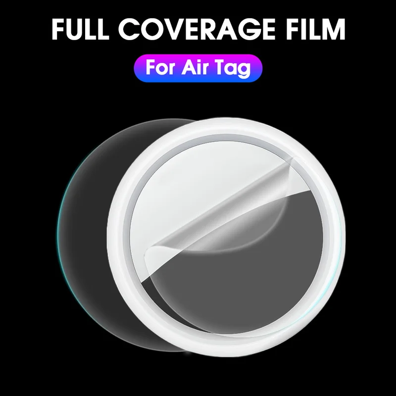 HD Full Cover Hydrogel Film For Apple AirTag Locator Tracker TPU Protective Film Sticker Anti-scratch Screen Protector Not Glass